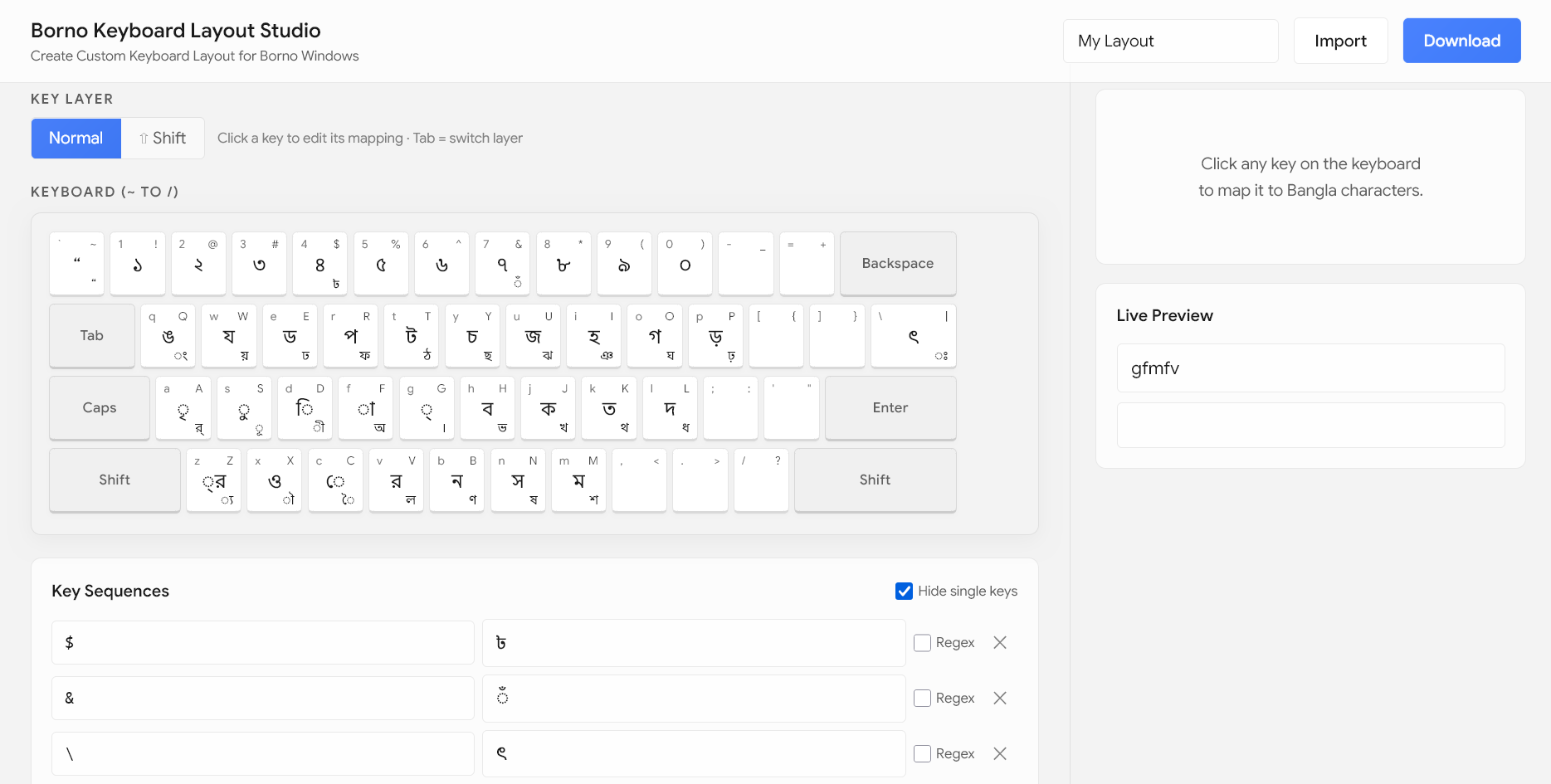Borno Keyboard Layout Studio